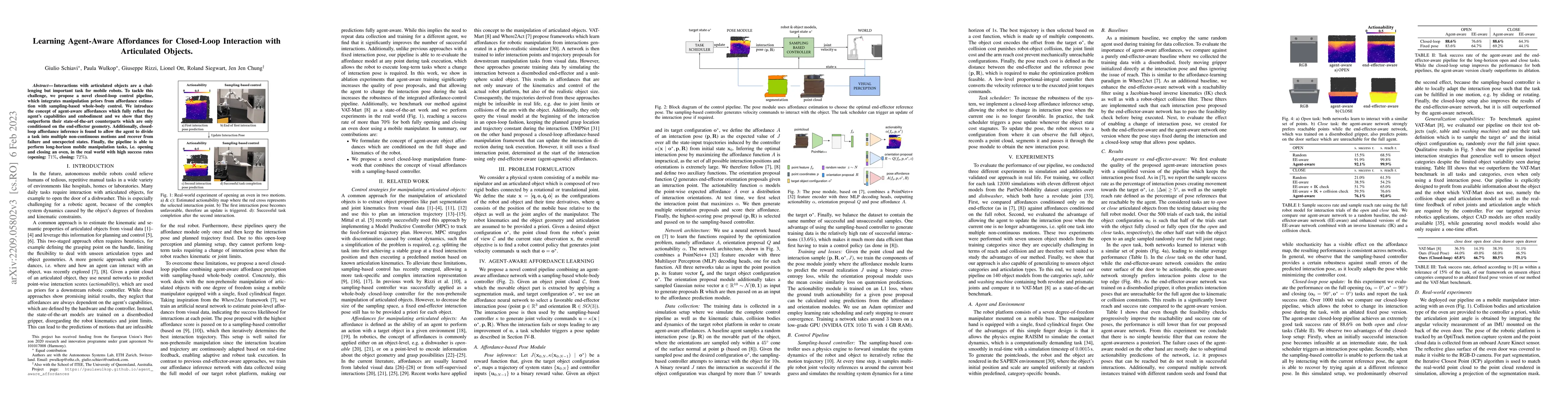 Thumbnail for Learning Agent-Aware Affordances for Closed-Loop Interaction with
  Articulated Objects