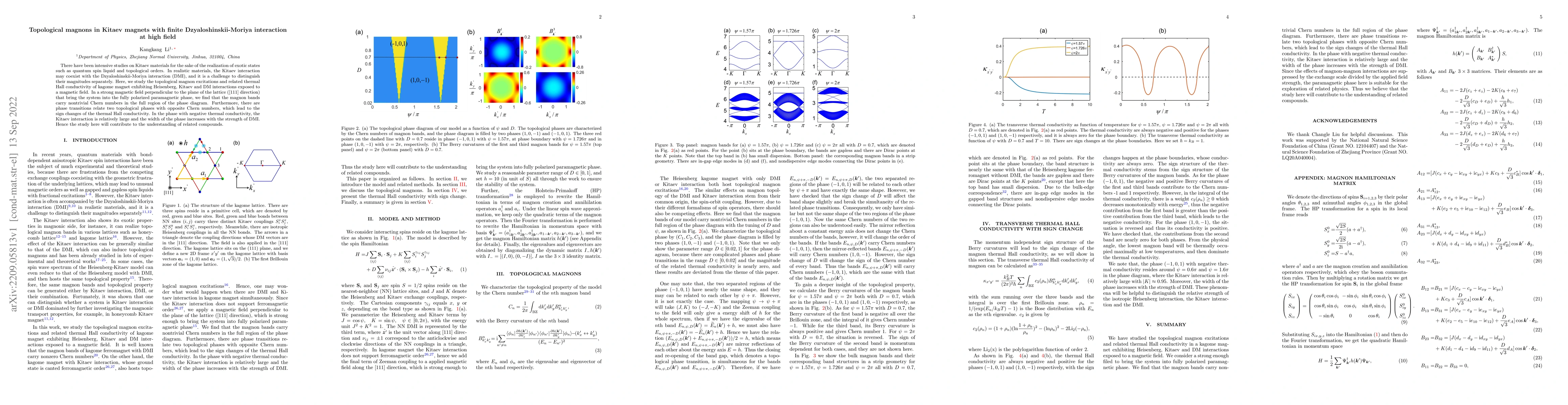 Thumbnail for Topological magnons in Kitaev magnets with finite Dzyaloshinskii-Moriya
  interaction at high field