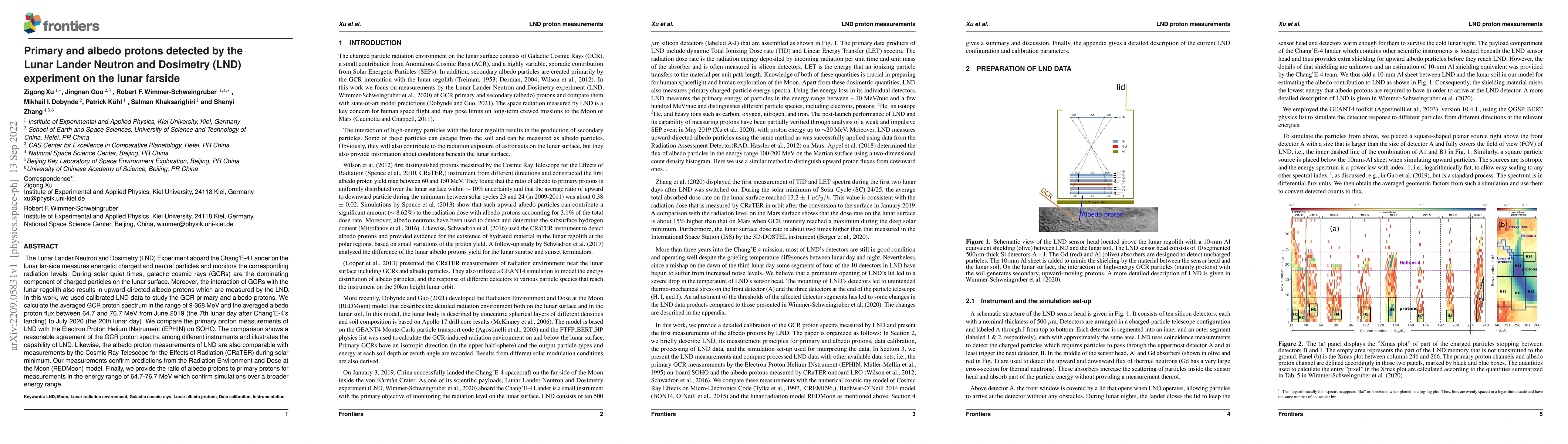Thumbnail for Primary and albedo protons detected by the Lunar Lander Neutron and
  Dosimetry (LND) experiment on the lunar farside
