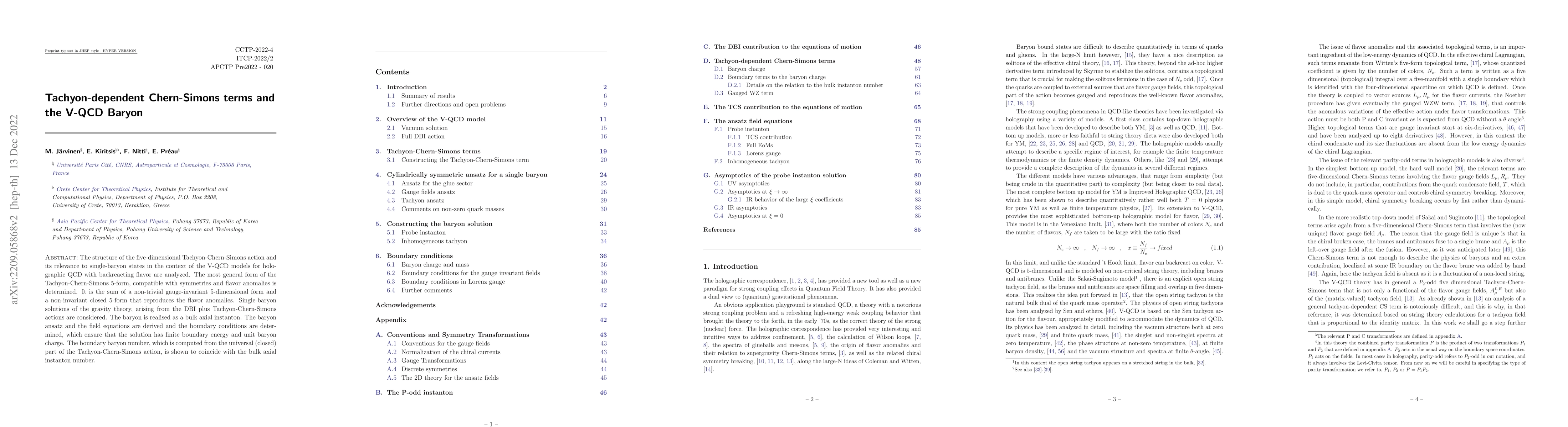 Thumbnail for Tachyon-dependent Chern-Simons terms and the V-QCD Baryon