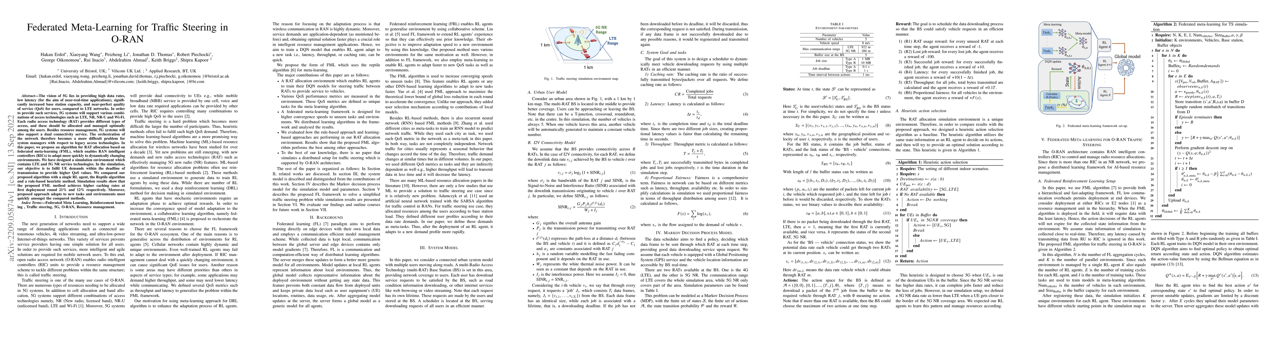 Thumbnail for Federated Meta-Learning for Traffic Steering in O-RAN