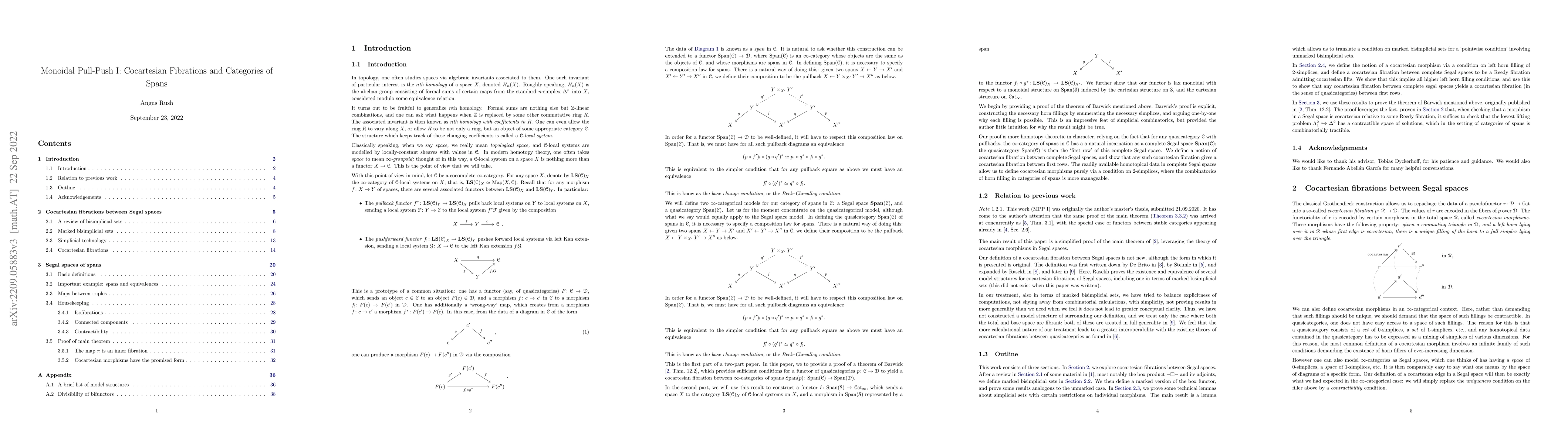 Thumbnail for Monoidal Pull-Push I: Cocartesian Fibrations and Categories of Spans