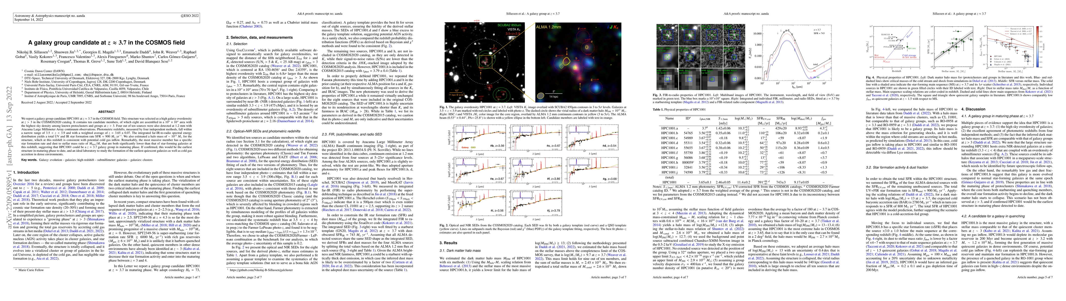 Thumbnail for A galaxy group candidate at z~3.7 in the COSMOS field