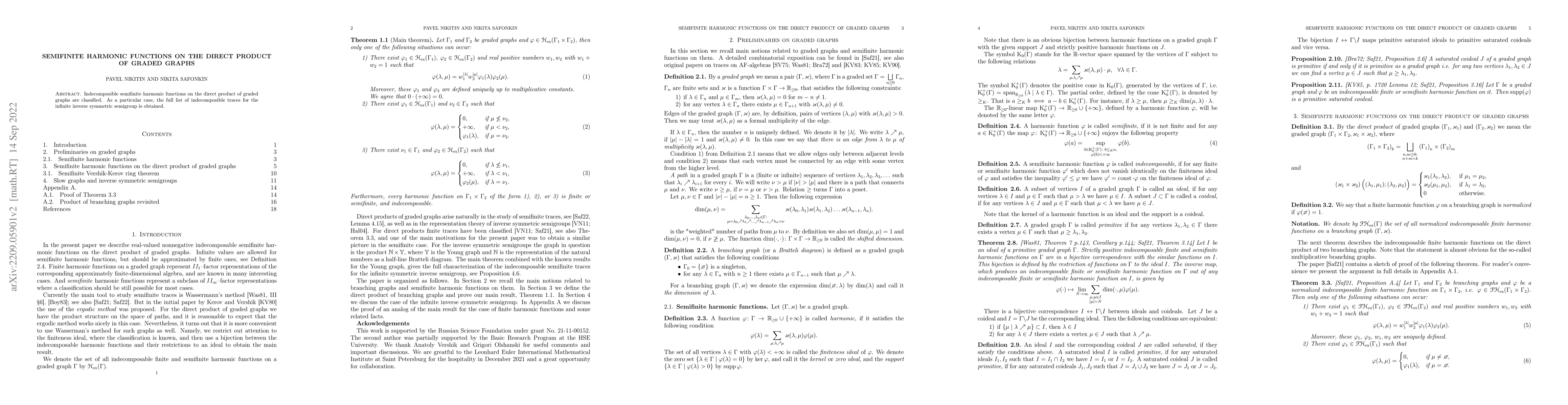Thumbnail for Semifinite harmonic functions on the direct product of graded graphs