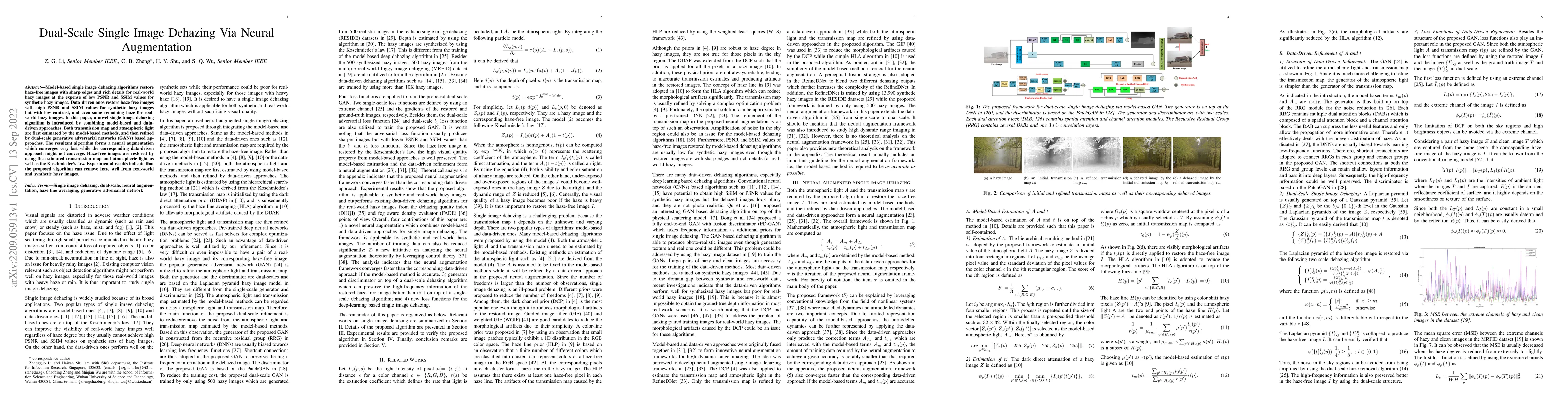 Thumbnail for Dual-Scale Single Image Dehazing Via Neural Augmentation