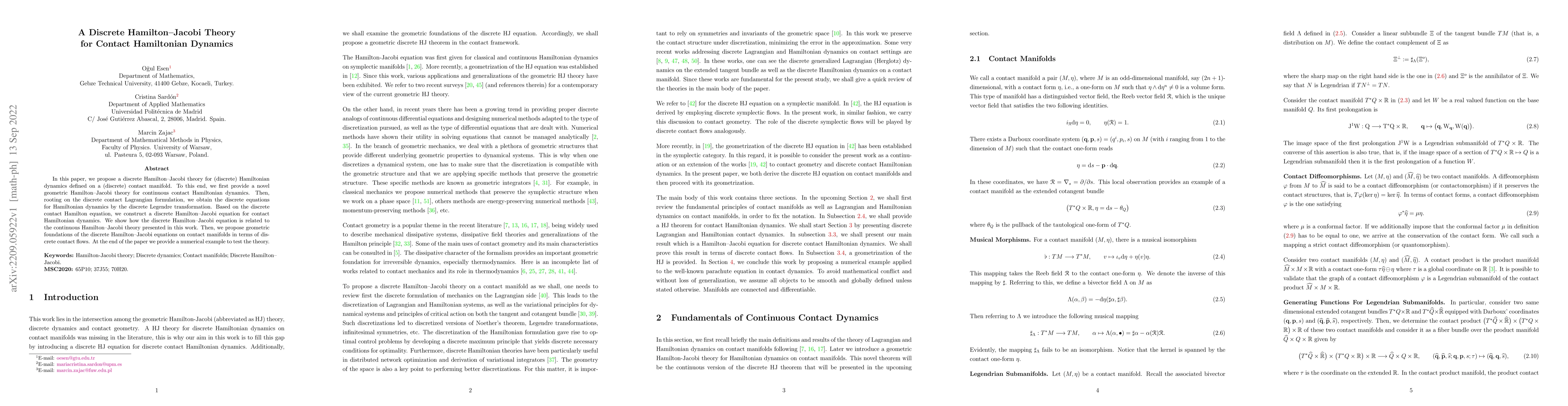 Thumbnail for A Discrete Hamilton--Jacobi Theory for Contact Hamiltonian Dynamics
