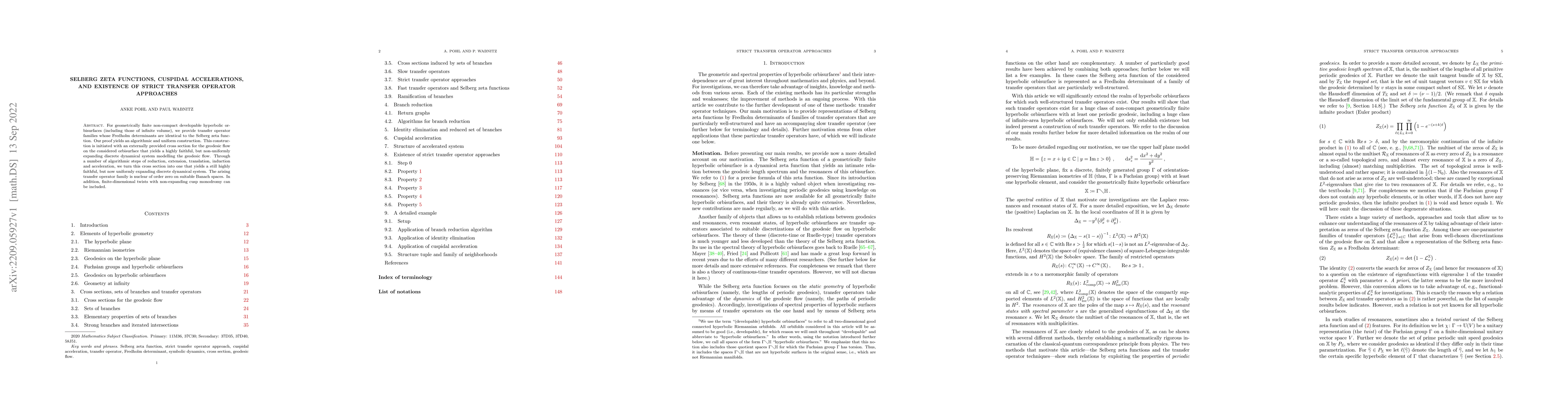 Thumbnail for Selberg zeta functions, cuspidal accelerations, and existence of strict
  transfer operator approaches