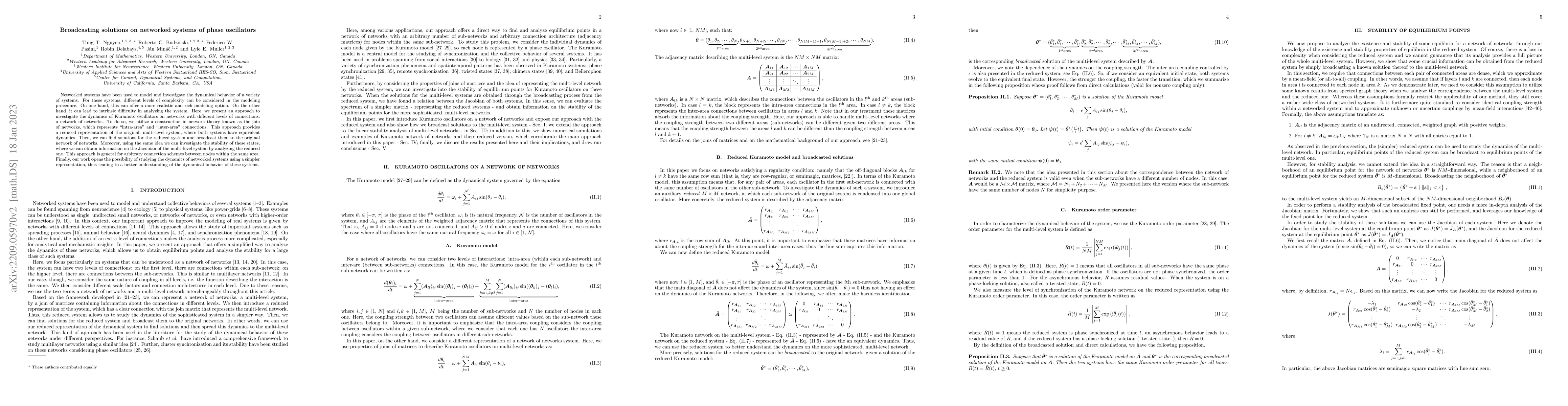 Thumbnail for Broadcasting solutions on networked systems of phase oscillators