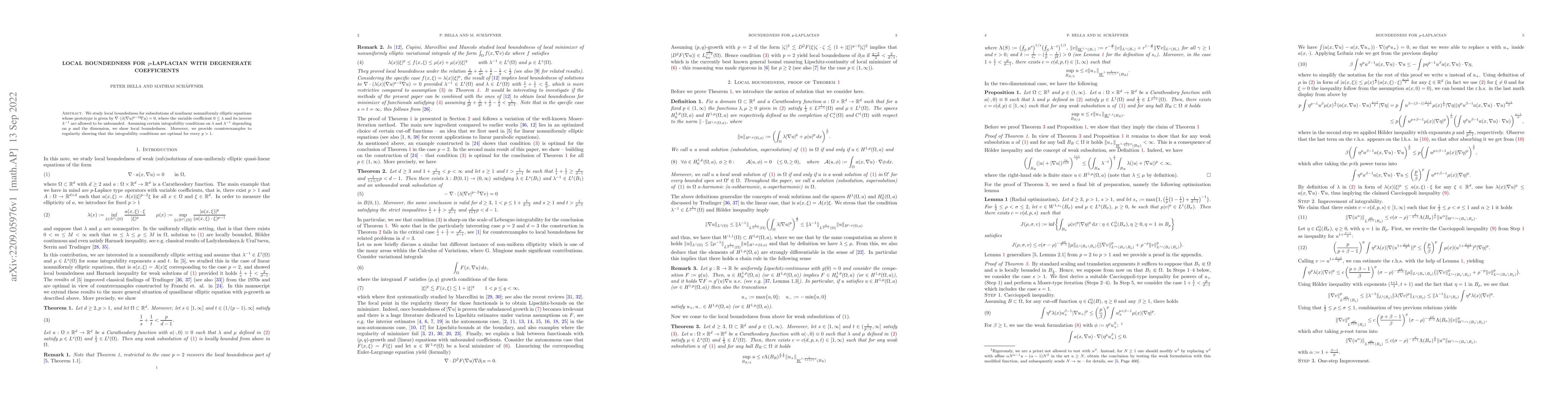 Thumbnail for Local boundedness for $p$-Laplacian with degenerate coefficients