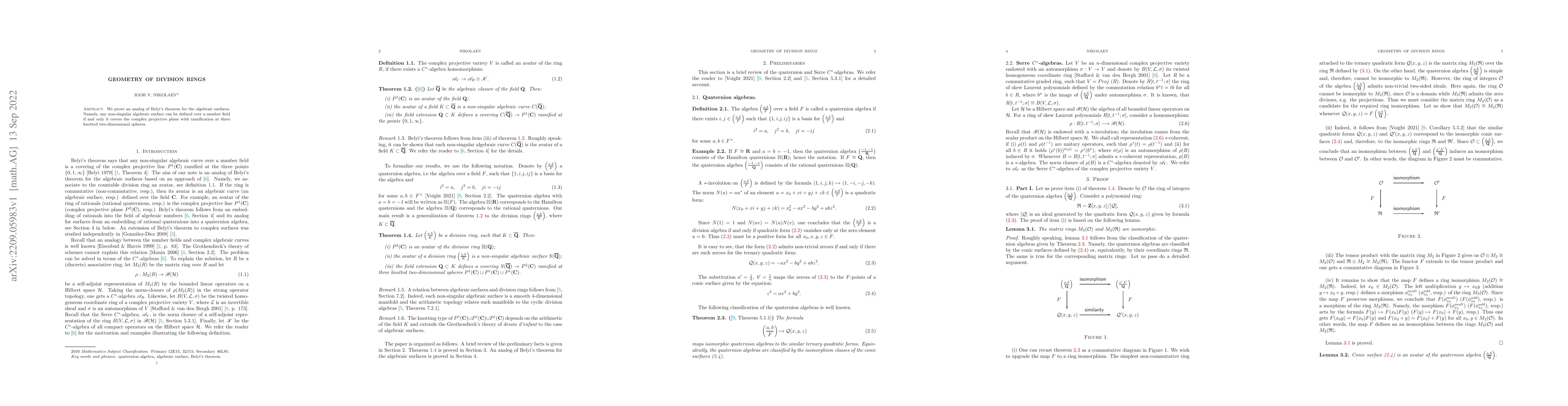 Thumbnail for Geometry of division rings