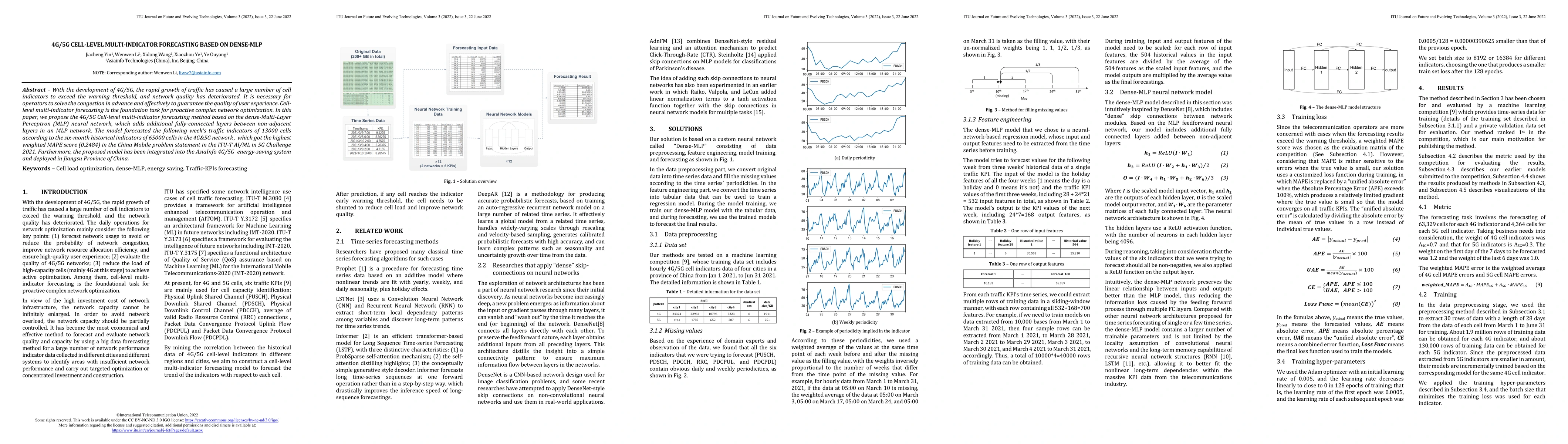 Thumbnail for 4G 5G Cell-level Multi-indicator Forecasting based on Dense-MLP