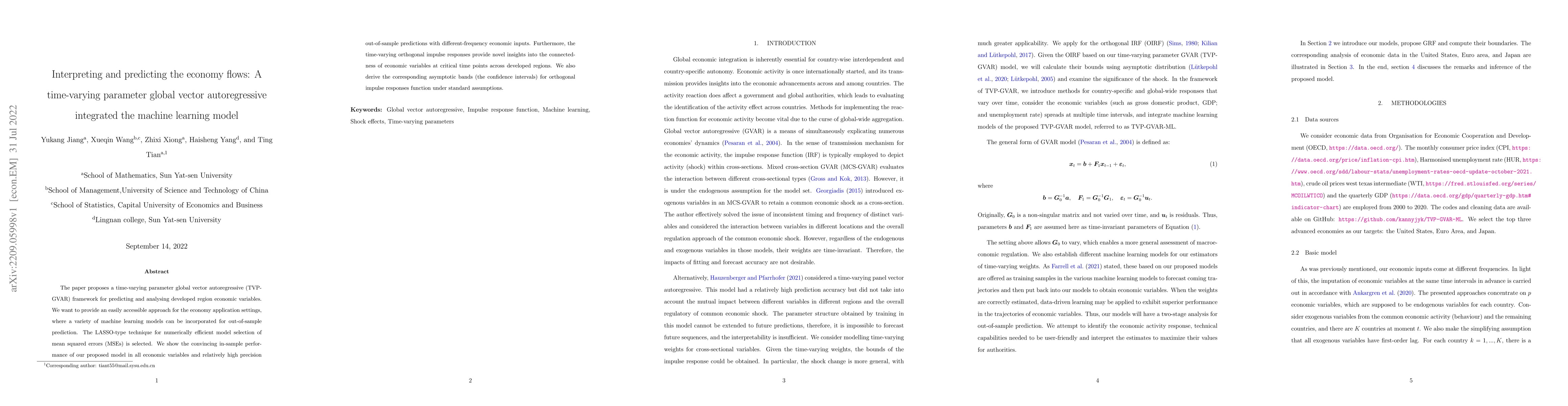 Thumbnail for Interpreting and predicting the economy flows: A time-varying parameter
  global vector autoregressive integrated the machine learning model