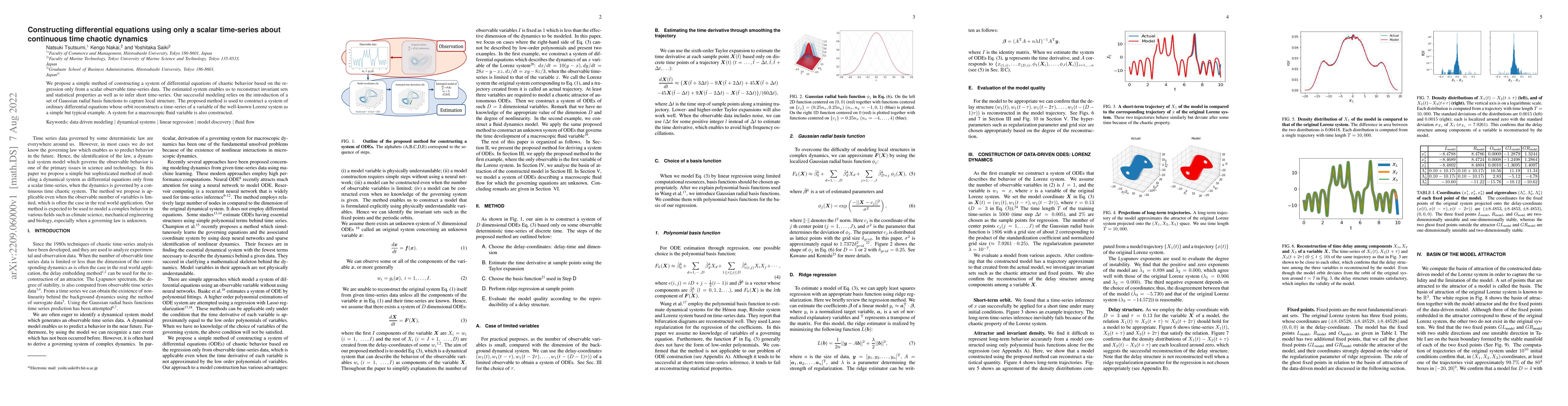 Thumbnail for Constructing differential equations using only a scalar time-series
  about continuous time chaotic dynamics