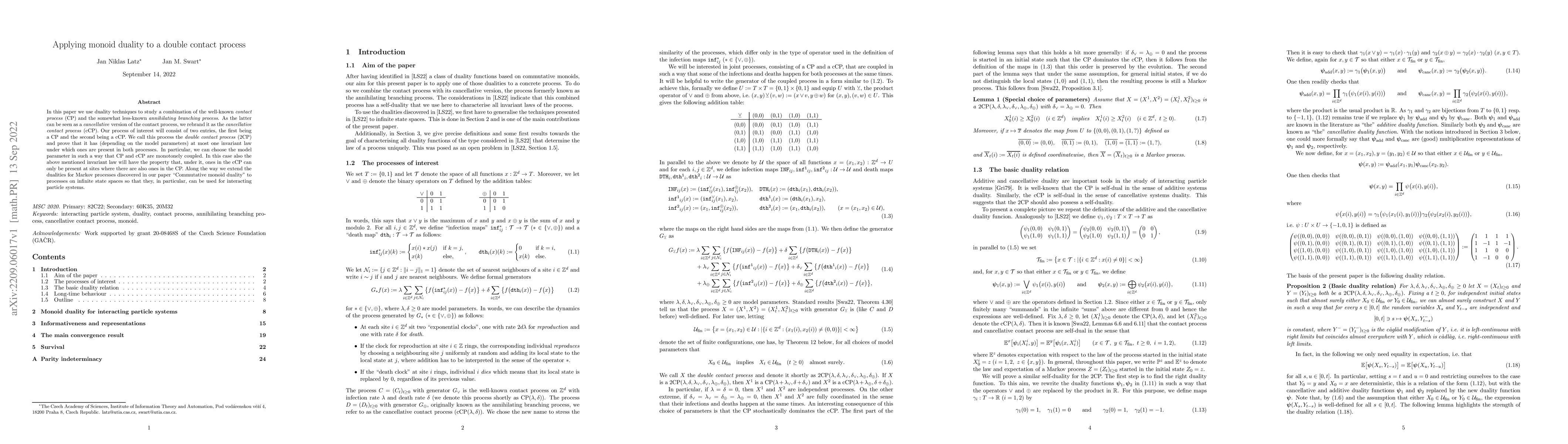 Thumbnail for Applying monoid duality to a double contact process