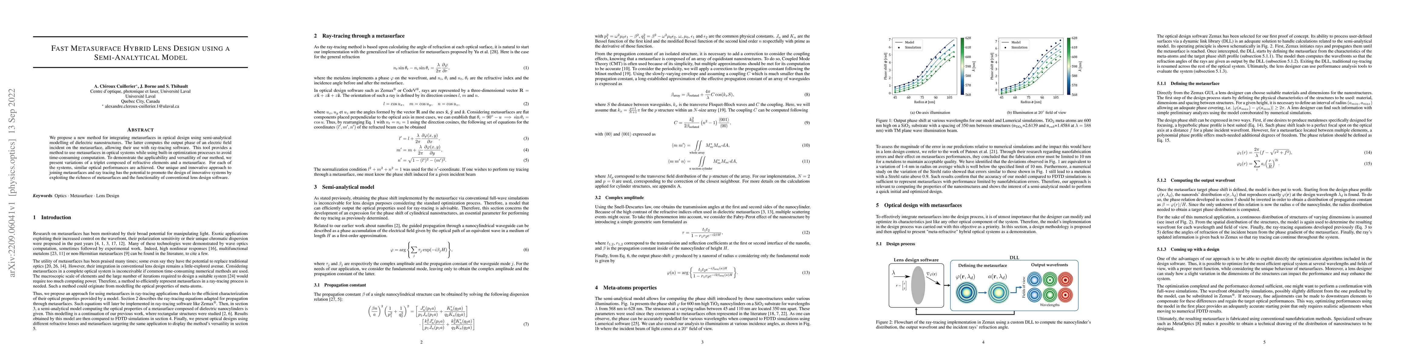 Thumbnail for Fast Metasurface Hybrid Lens Design using a Semi-Analytical Model