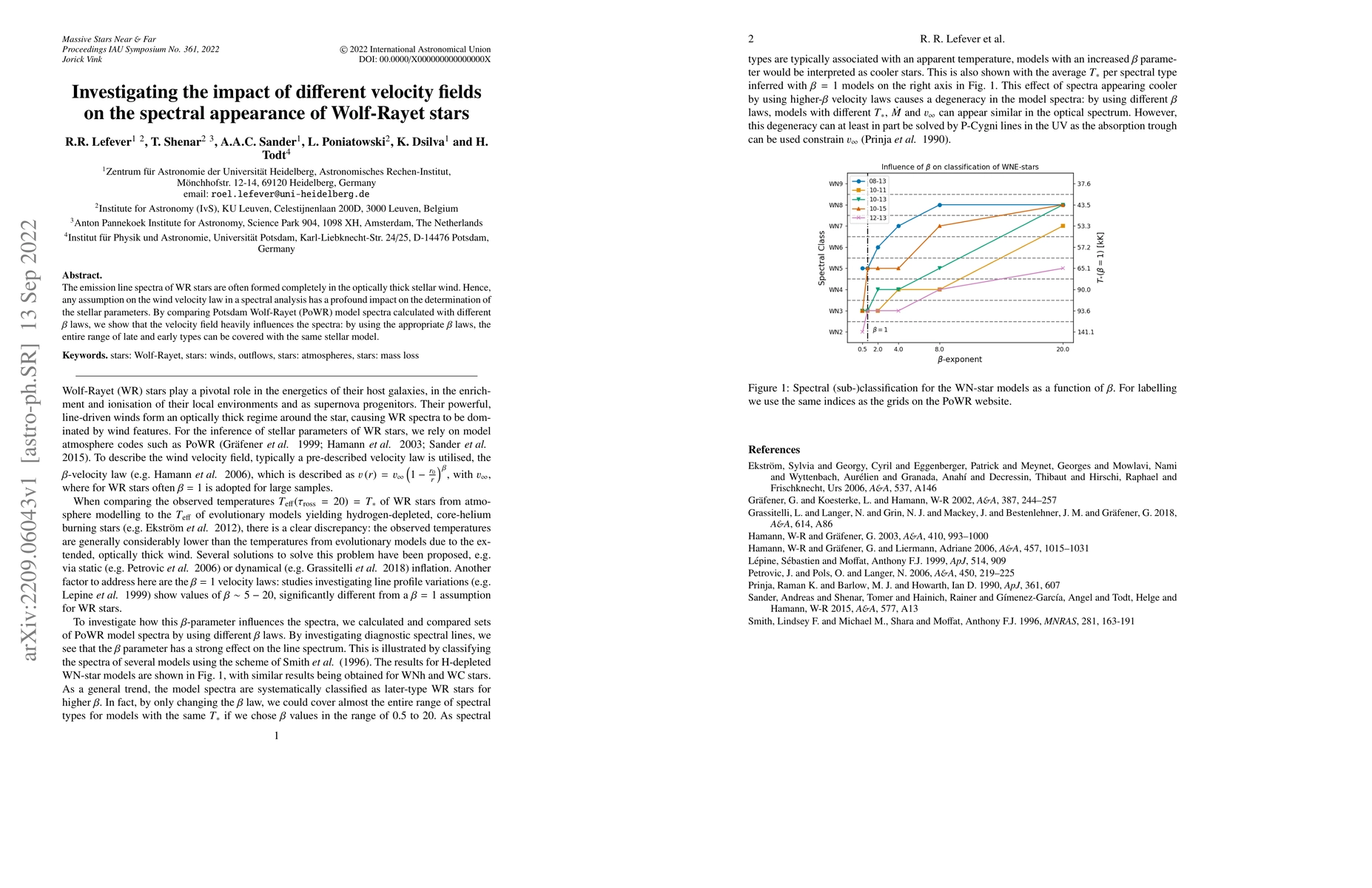 Thumbnail for Investigating the impact of different velocity fields on the spectral
  appearance of Wolf-Rayet stars