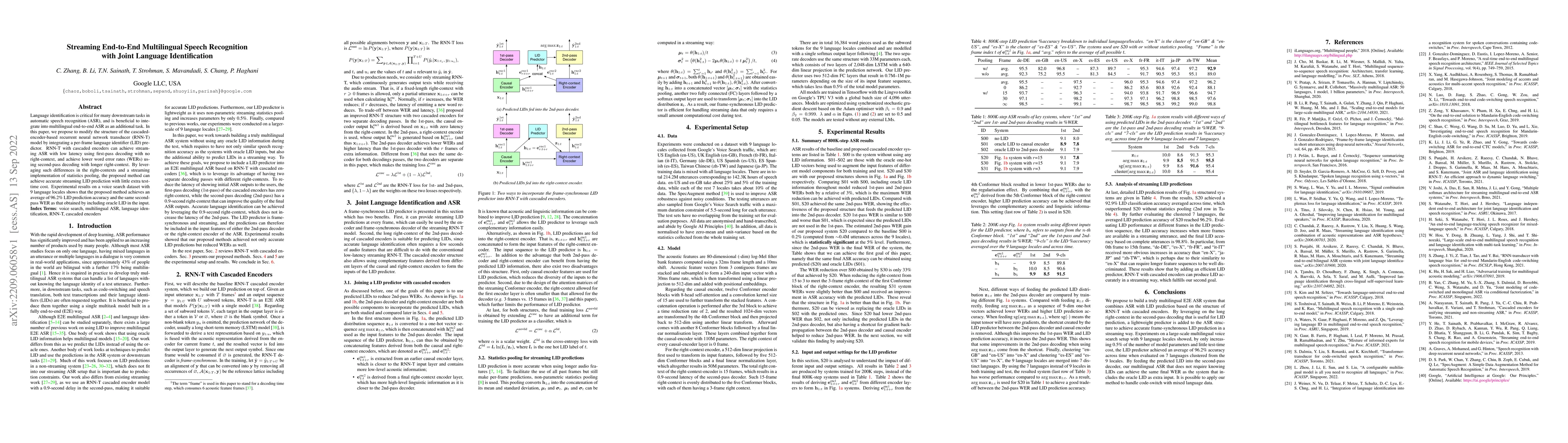 Thumbnail for Streaming End-to-End Multilingual Speech Recognition with Joint Language
  Identification