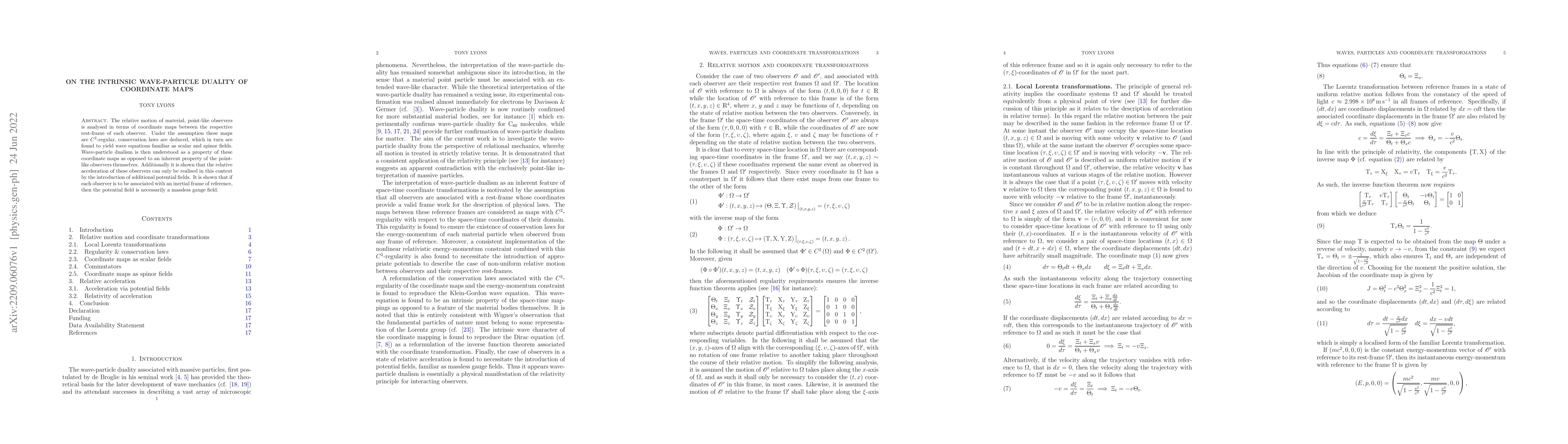 Thumbnail for On the intrinsic wave-particle duality of coordinate maps