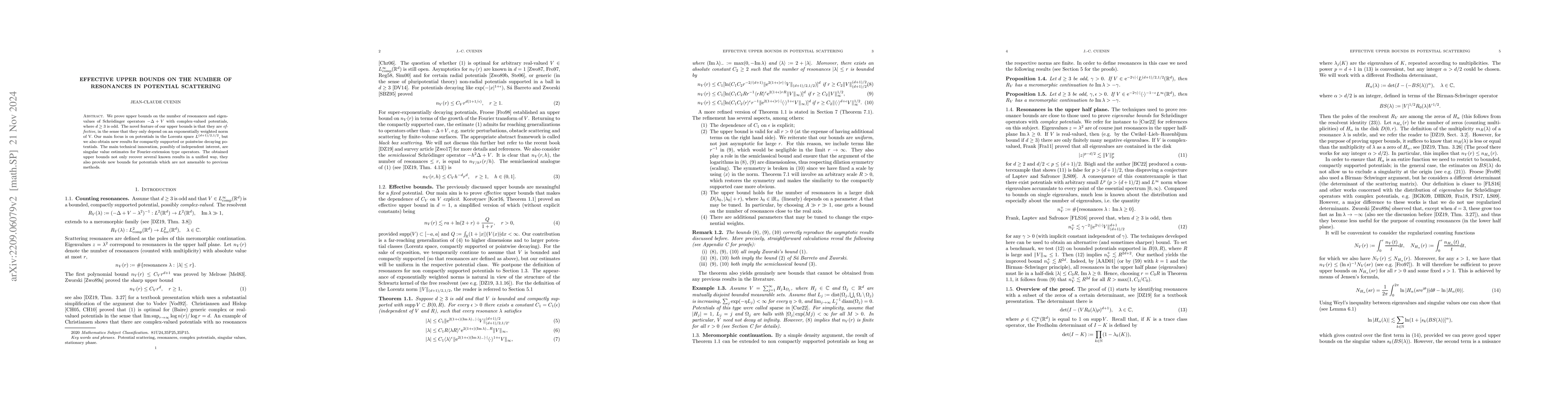 Thumbnail for Effective upper bounds on the number of resonance in potential
  scattering
