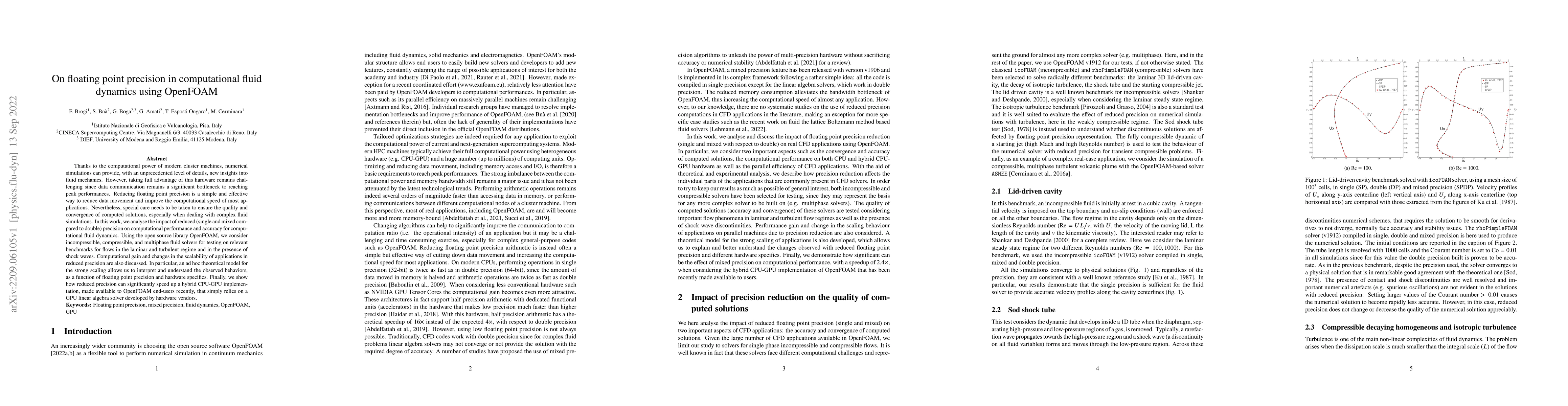 Thumbnail for On floating point precision in computational fluid dynamics using
  OpenFOAM