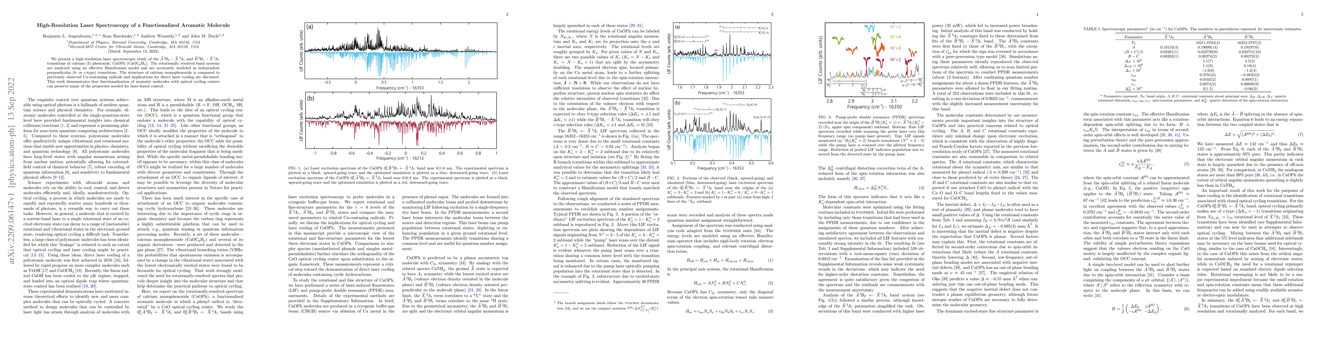 Thumbnail for High-Resolution Laser Spectroscopy of a Functionalized Aromatic Molecule