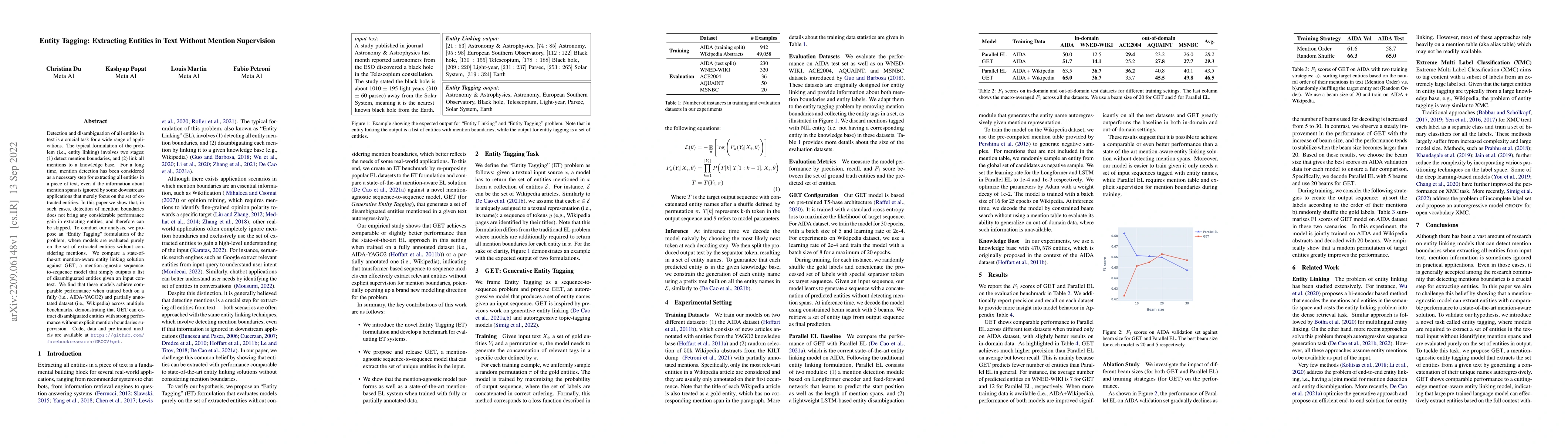 Thumbnail for Entity Tagging: Extracting Entities in Text Without Mention Supervision