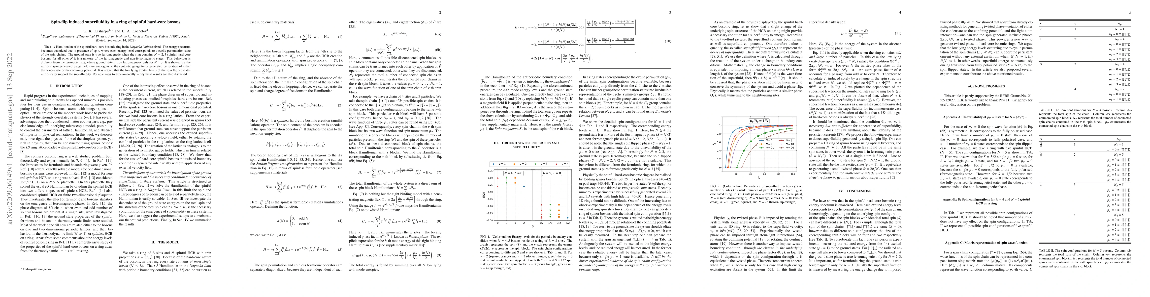 Thumbnail for Spin-flip induced superfluidity in a ring of spinful hard-core bosons