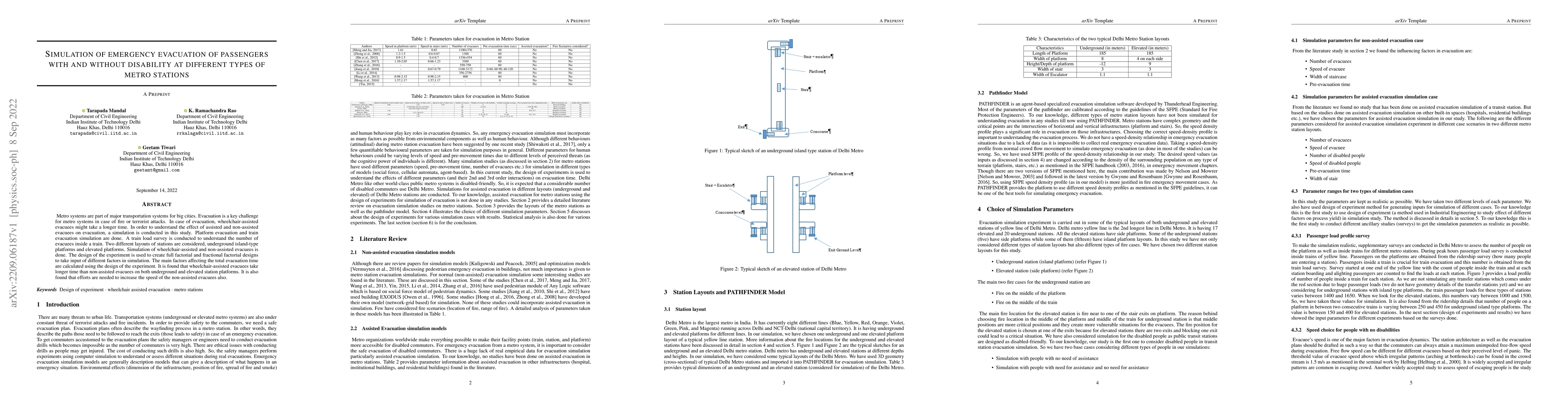 Thumbnail for Simulation of emergency evacuation of passengers with and without
  disability at different types of metro stations