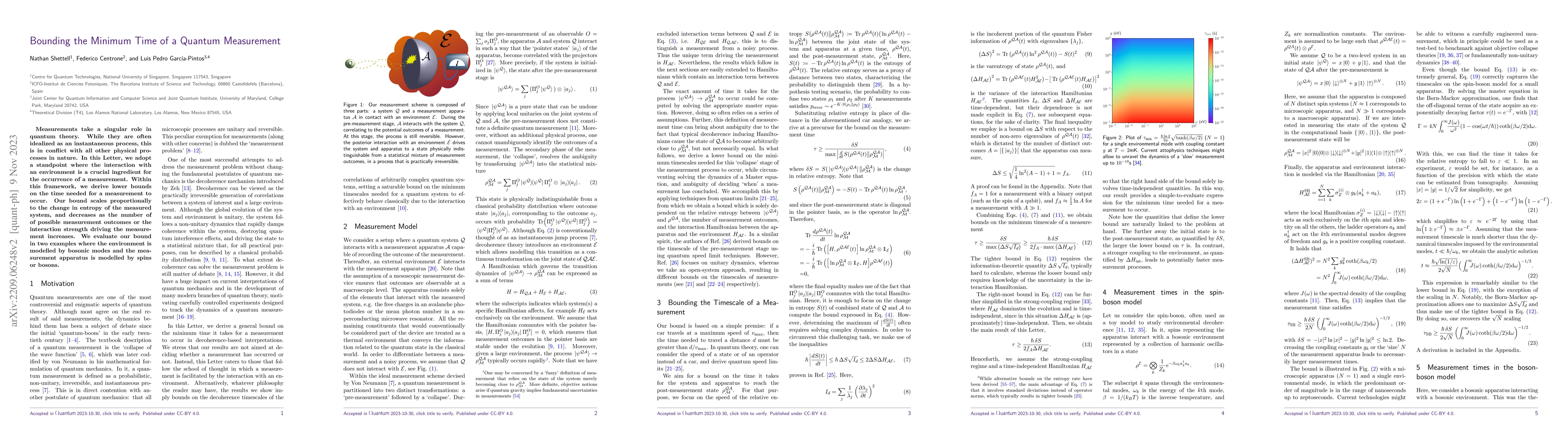 Thumbnail for Bounding the Minimum Time of a Quantum Measurement