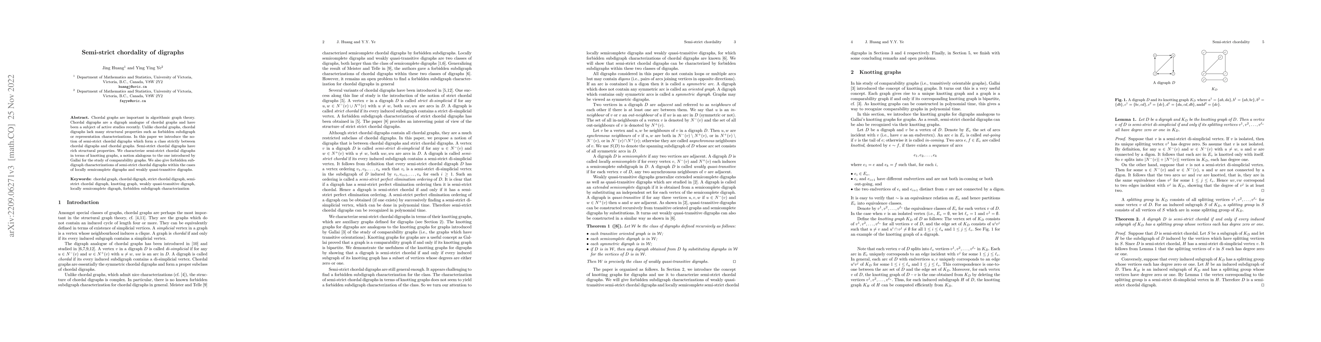 Thumbnail for Semi-strict chordality of digraphs