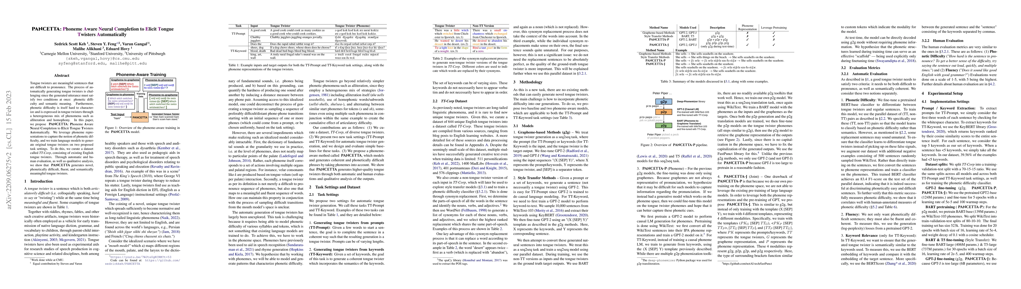 Thumbnail for PANCETTA: Phoneme Aware Neural Completion to Elicit Tongue Twisters
  Automatically