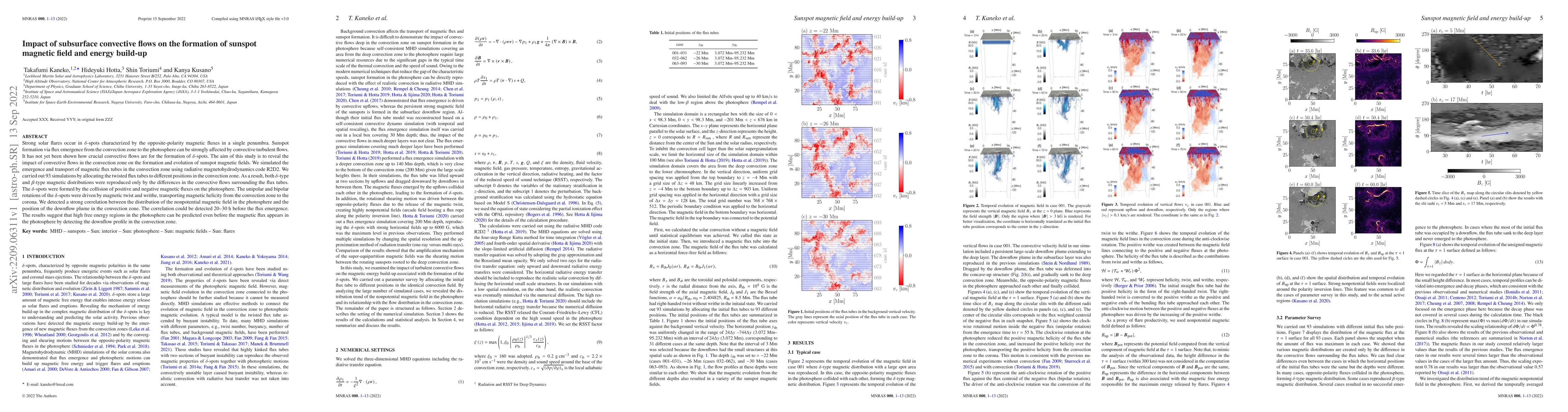 Thumbnail for Impact of subsurface convective flows on the formation of sunspot
  magnetic field and energy build-up