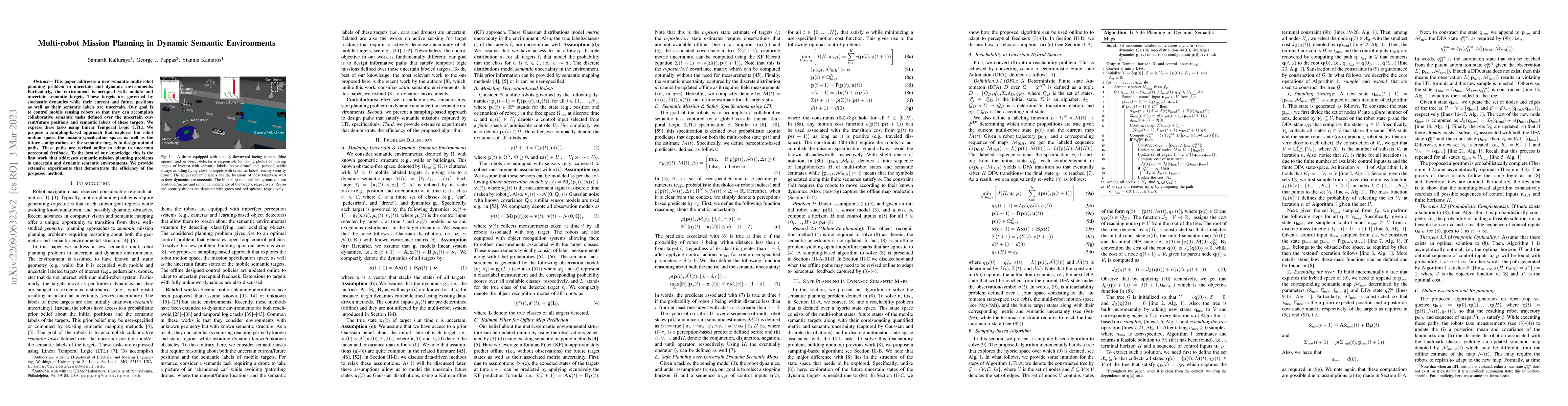 Thumbnail for Multi-robot Mission Planning in Dynamic Semantic Environments