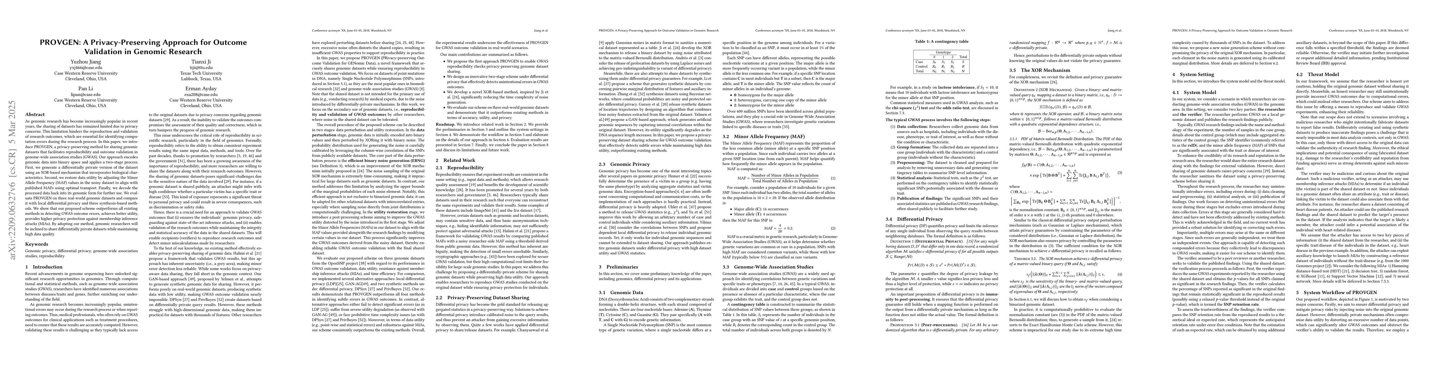 Thumbnail for Reproducibility-Oriented and Privacy-Preserving Genomic Dataset Sharing