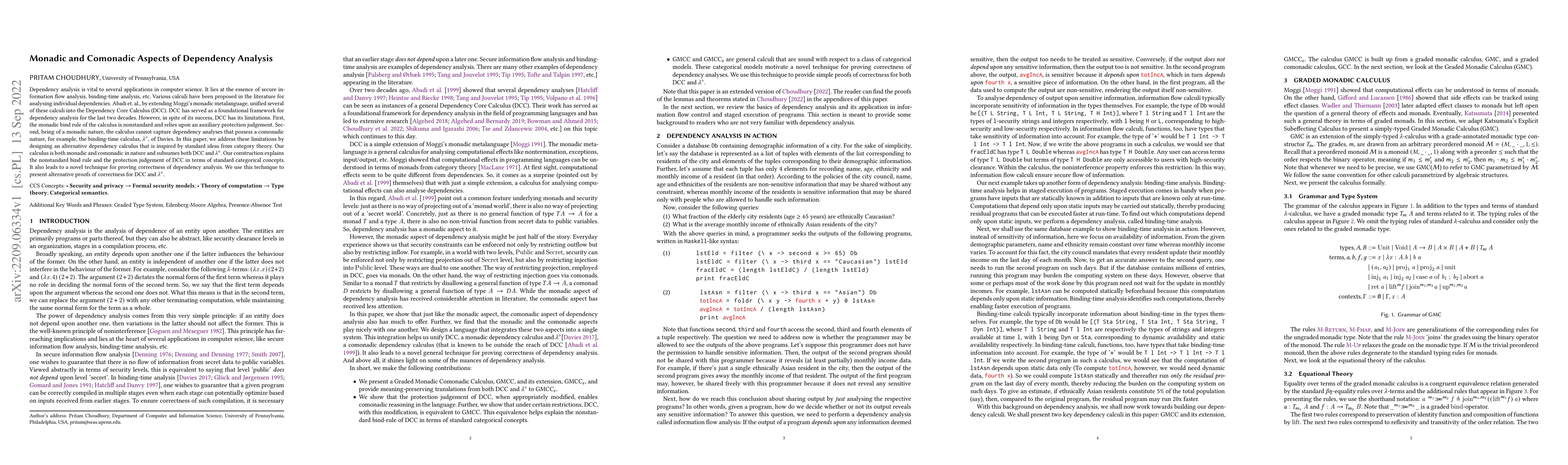 Thumbnail for Monadic and Comonadic Aspects of Dependency Analysis