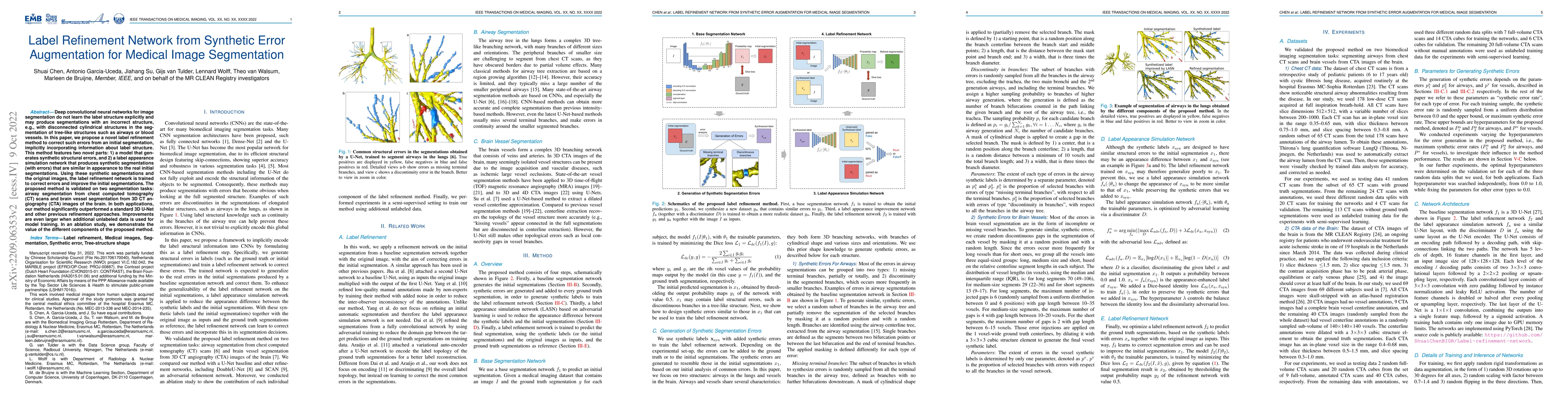 Thumbnail for Label Refinement Network from Synthetic Error Augmentation for Medical
  Image Segmentation