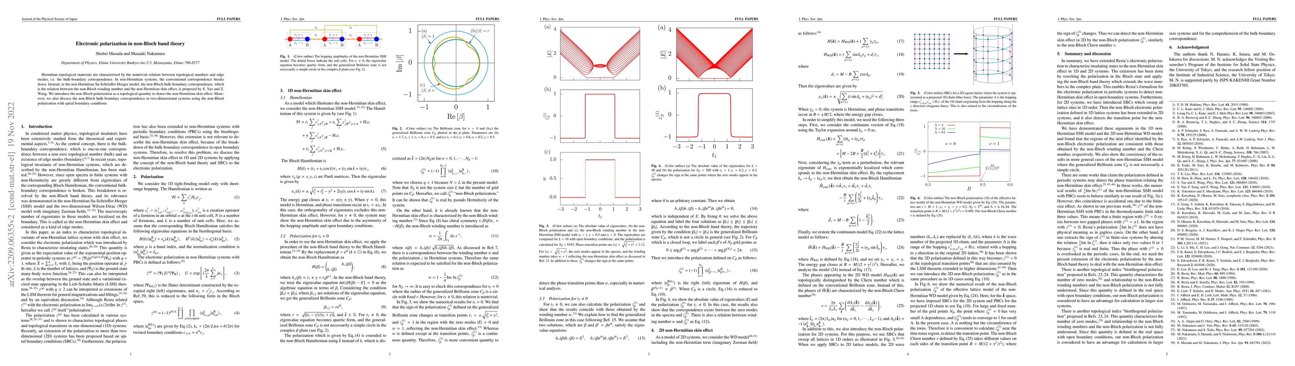 Thumbnail for Electronic polarization in non-Bloch band theory