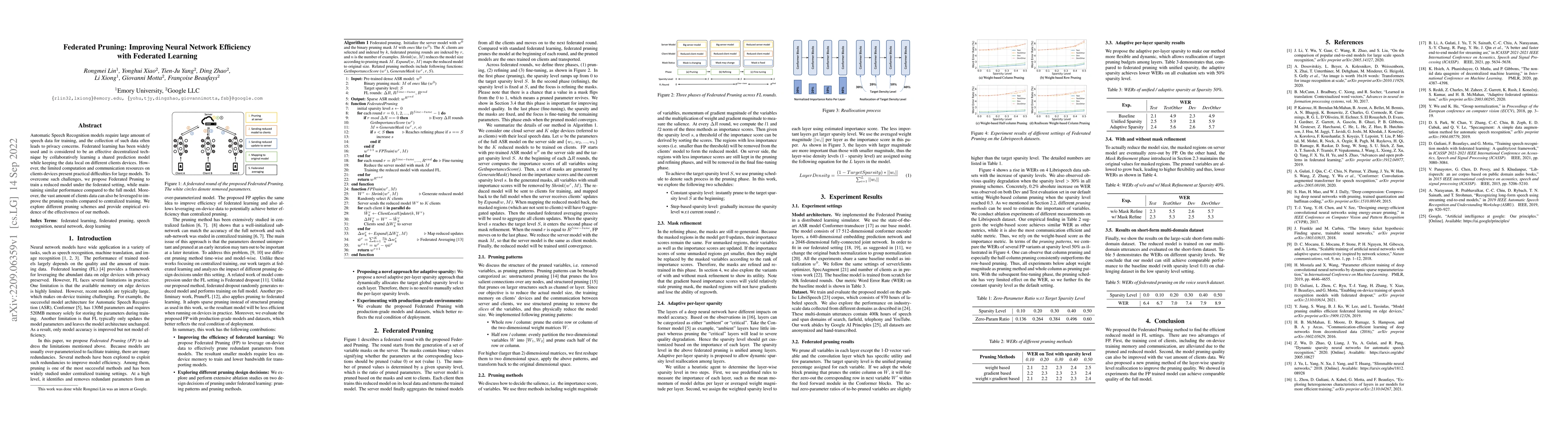 Thumbnail for Federated Pruning: Improving Neural Network Efficiency with Federated
  Learning