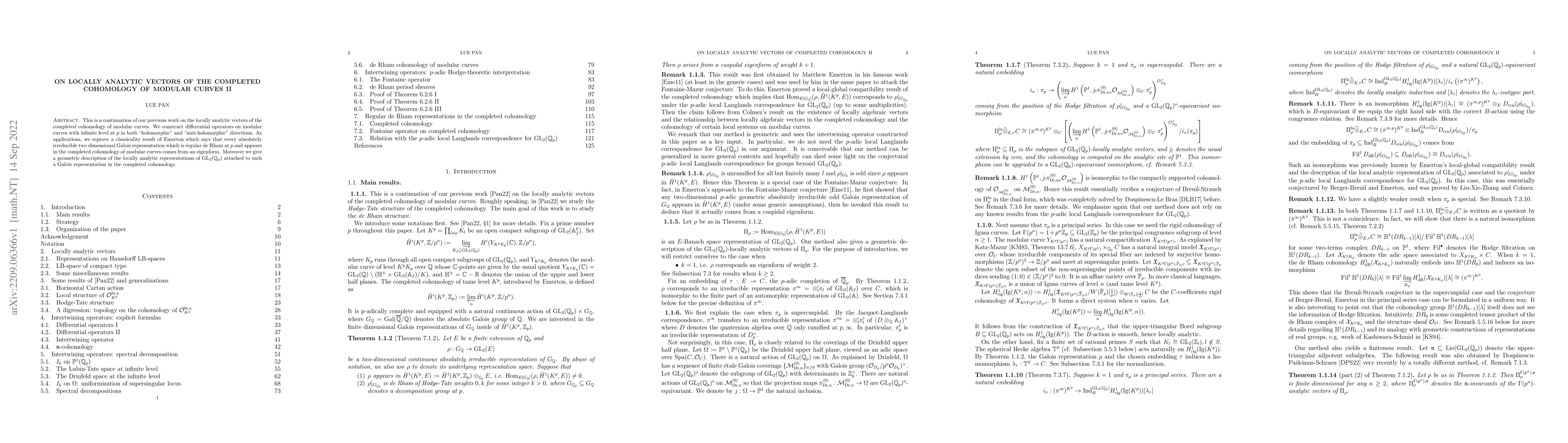Thumbnail for On locally analytic vectors of the completed cohomology of modular
  curves II