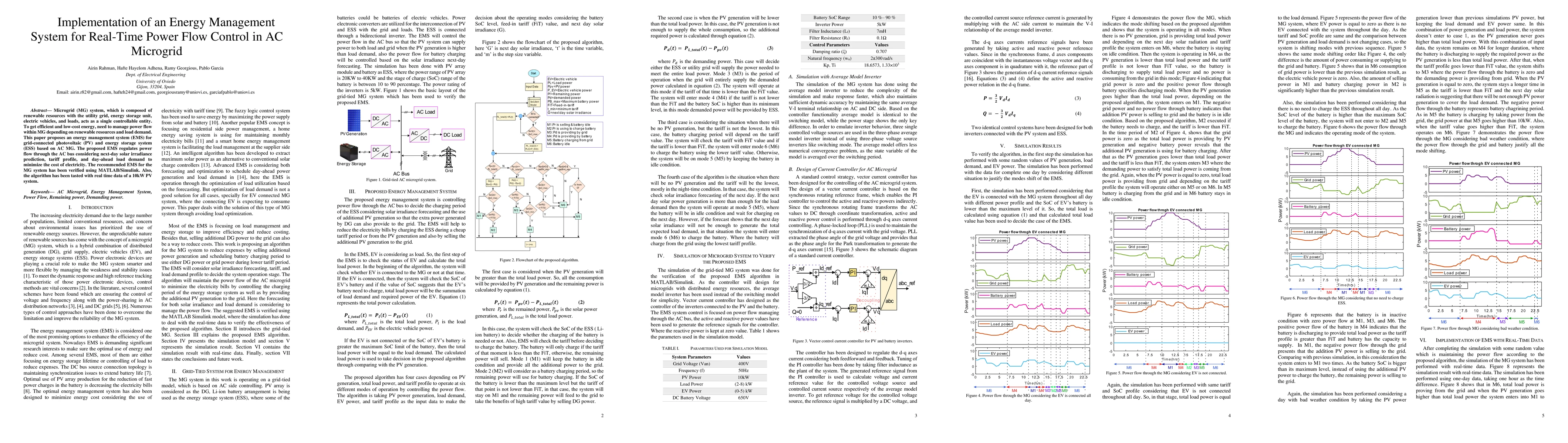 Thumbnail for Implementation of an Energy Management System for Real-Time Power Flow
  Control in AC Microgrid
