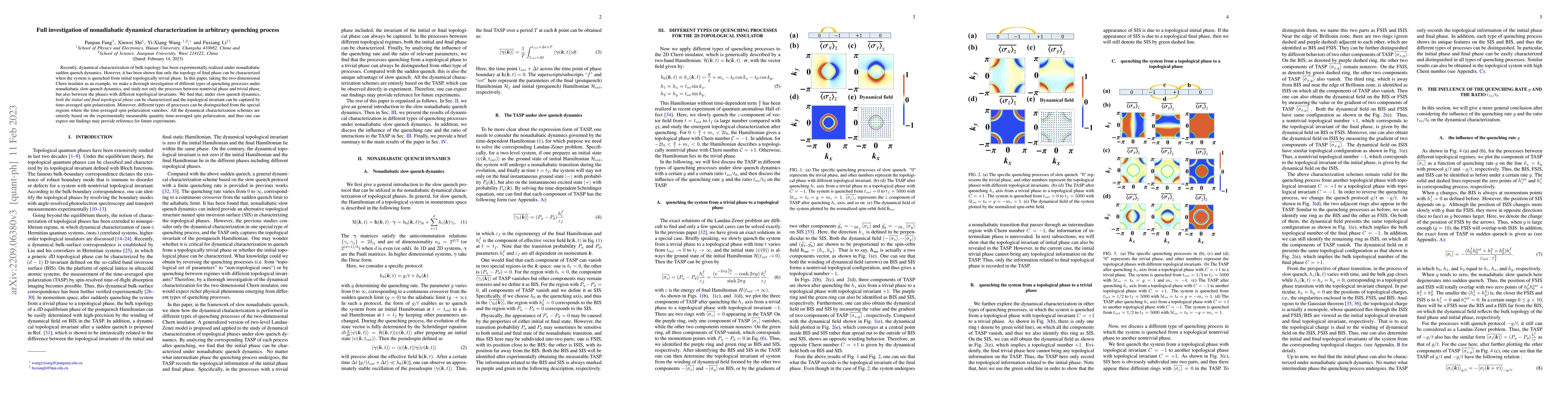 Thumbnail for Full investigation of nonadiabatic dynamical characterization in
  arbitrary quenching process