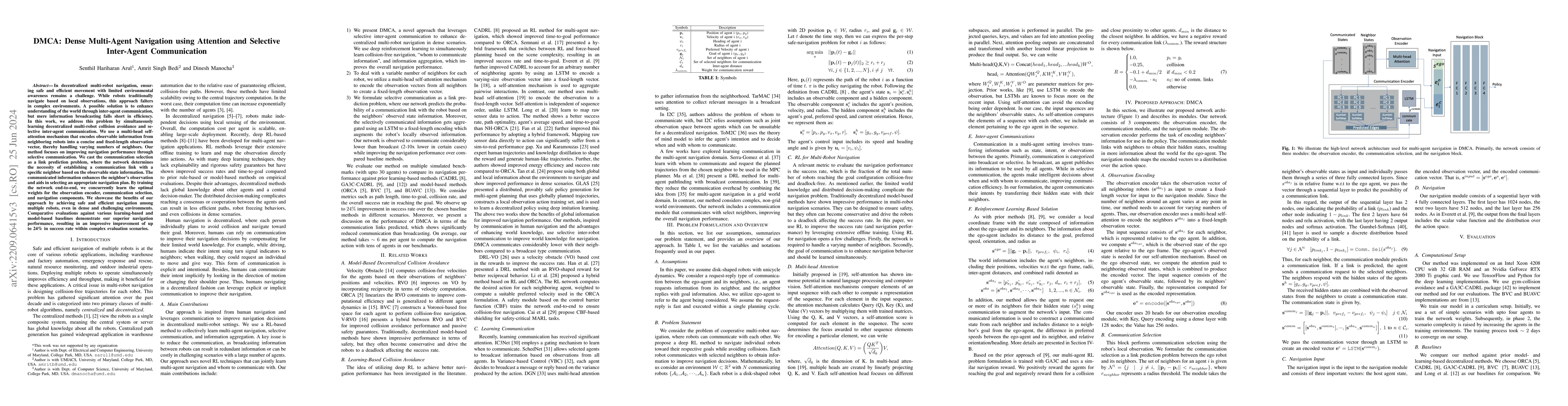 Thumbnail for DMCA: Dense Multi-agent Navigation using Attention and Communication