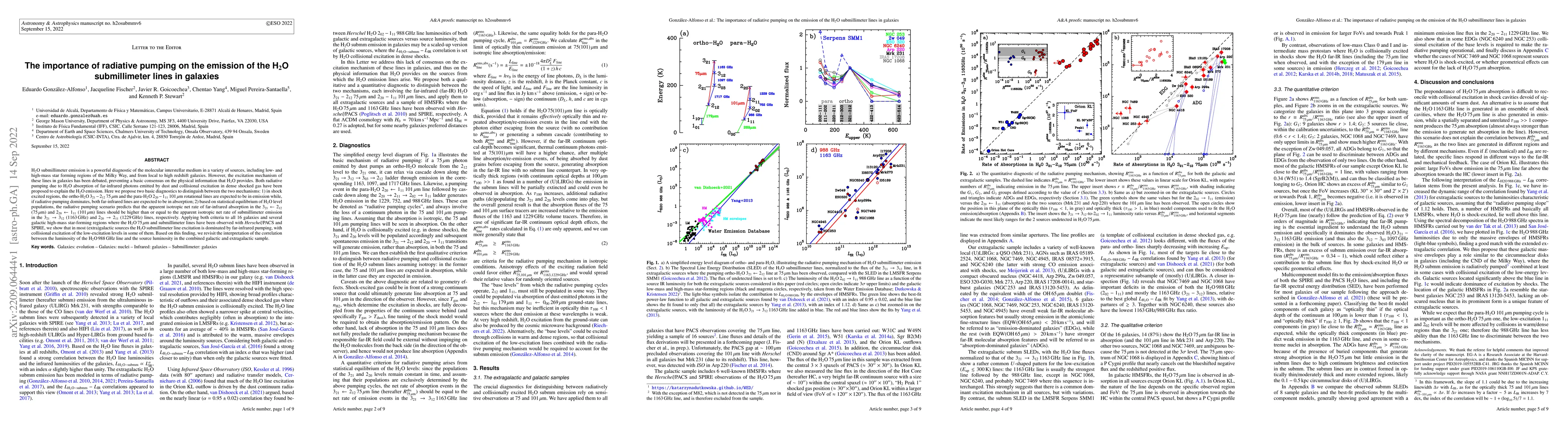 Thumbnail for The importance of radiative pumping on the emission of the H_2O
  submillimeter lines in galaxies