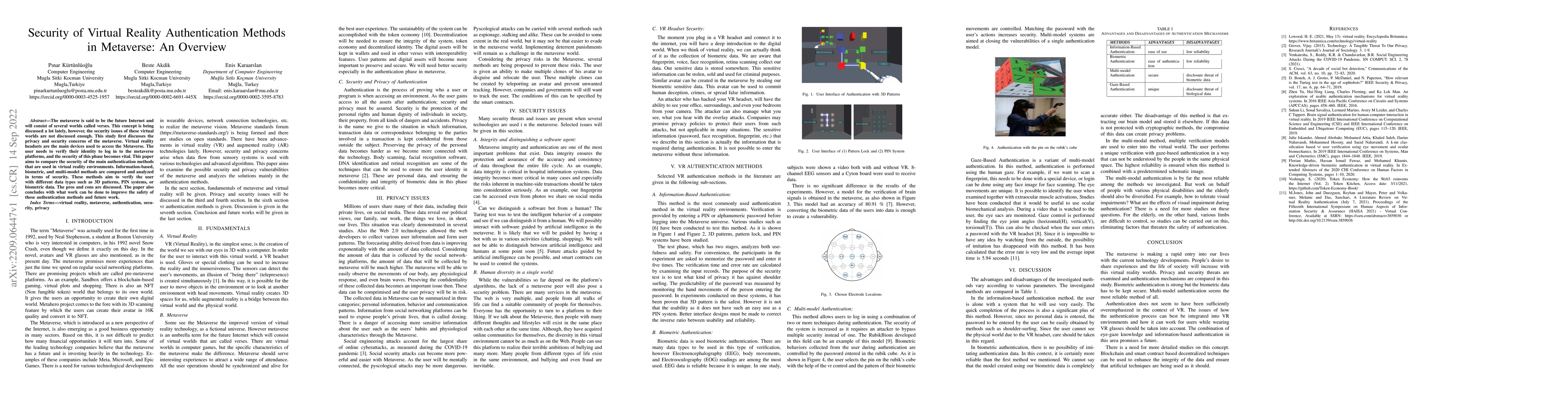Thumbnail for Security of Virtual Reality Authentication Methods in Metaverse: An
  Overview