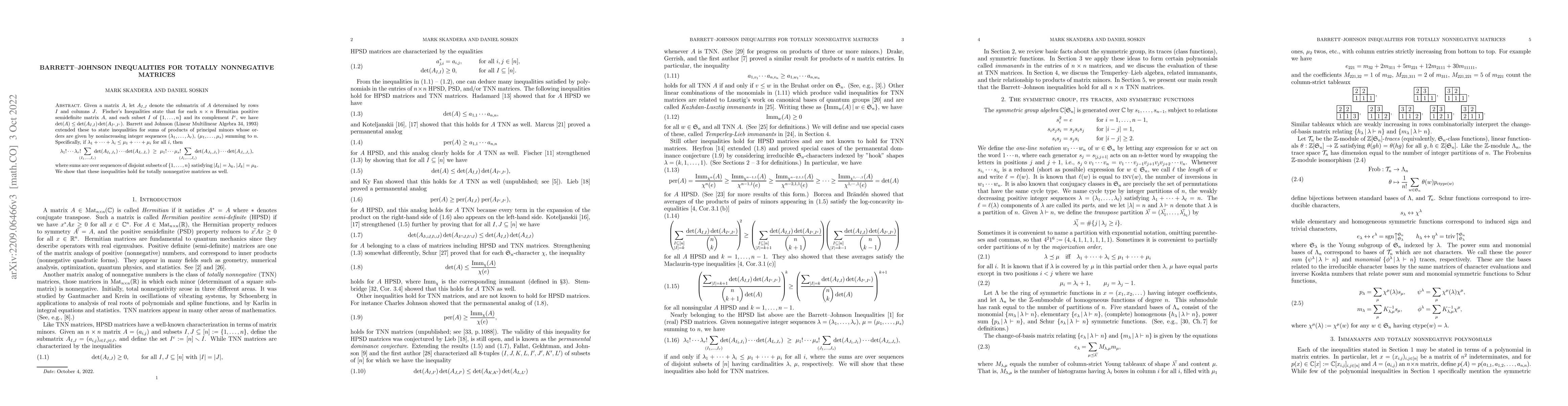 Thumbnail for Barrett-Johnson inequalities for totally nonnegative matrices