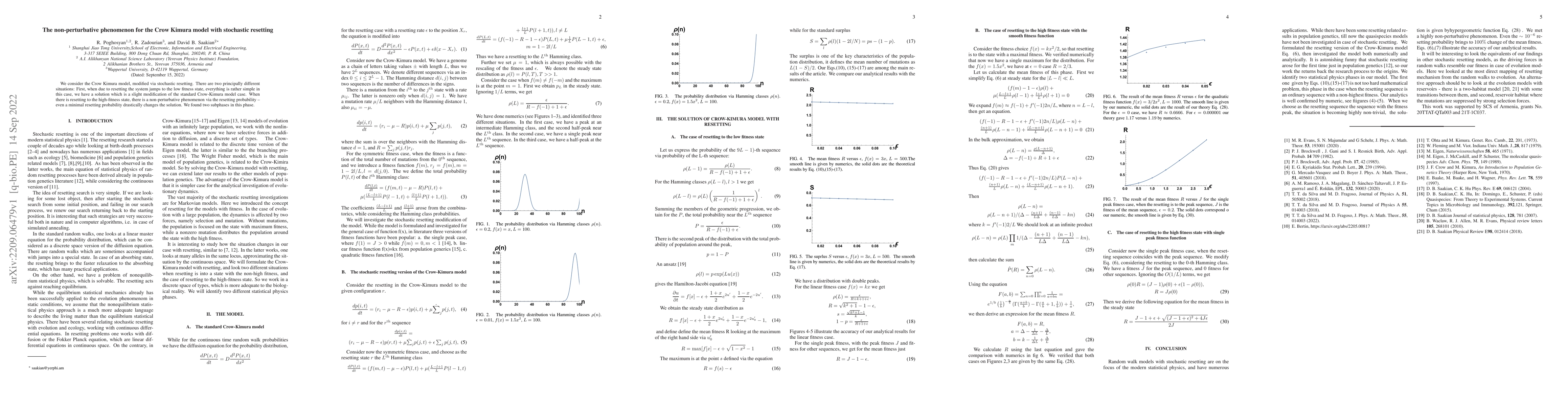 Thumbnail for The non-perturbative phenomenon for the Crow Kimura model with
  stochastic resetting