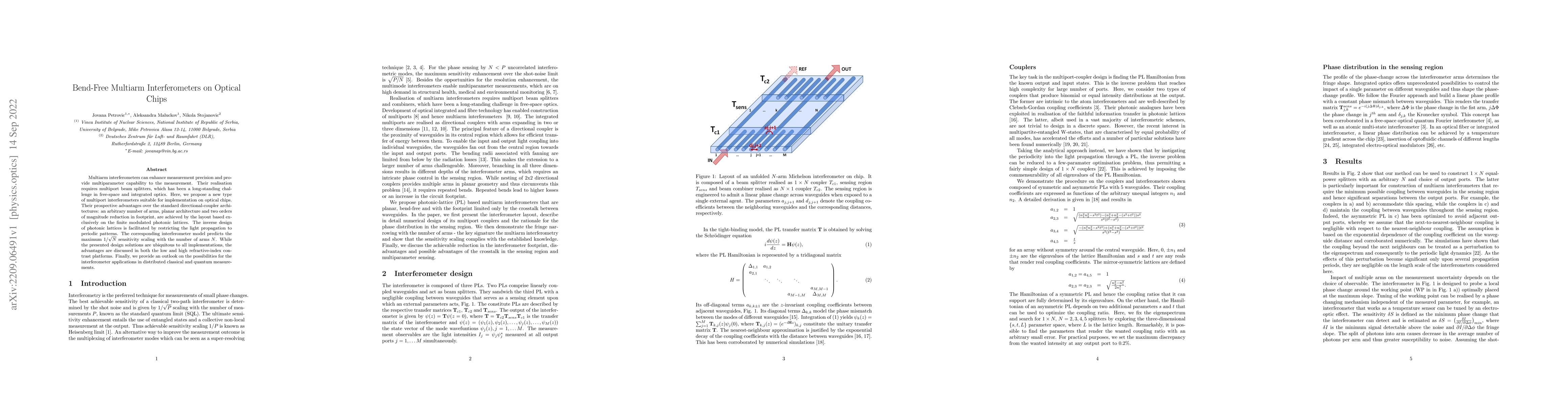 Thumbnail for Bend-Free Multiarm Interferometers on Optical Chips