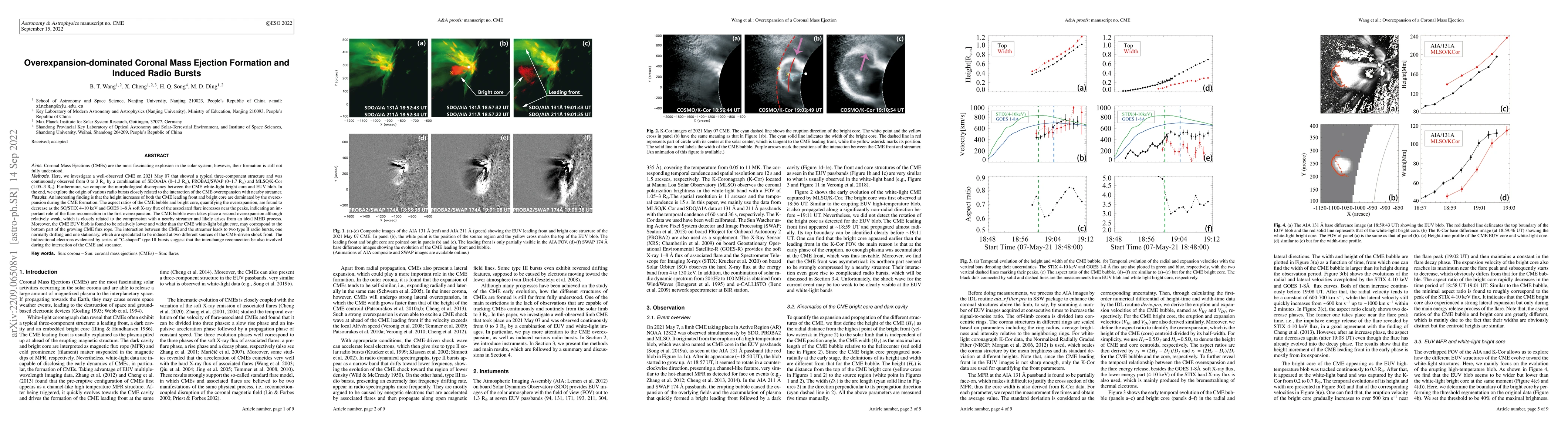 Thumbnail for Overexpansion-dominated Coronal Mass Ejection Formation and Induced
  Radio Bursts