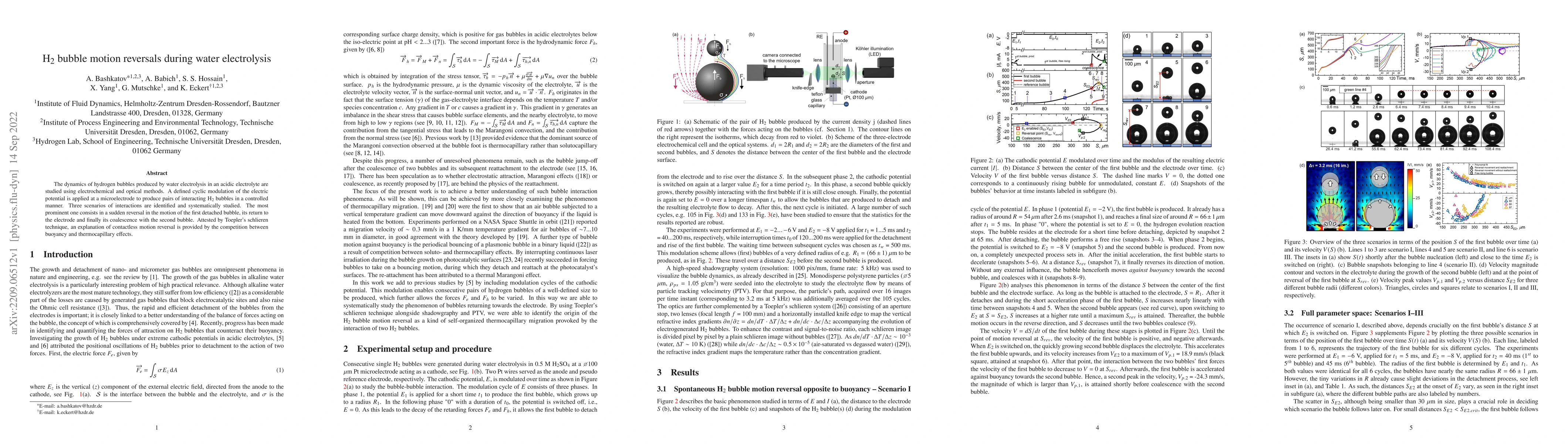 Thumbnail for H$_2$ bubble motion reversals during water electrolysis