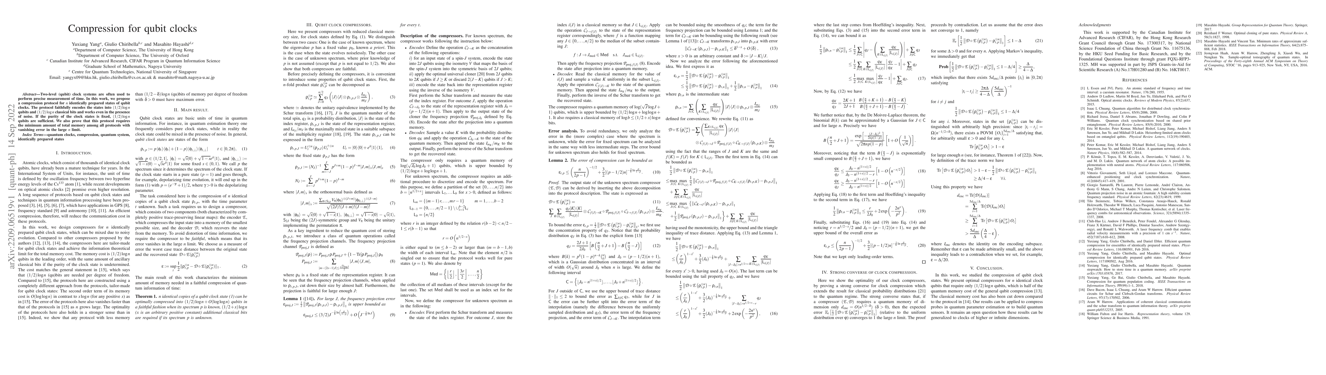 Thumbnail for Compression for Qubit Clocks